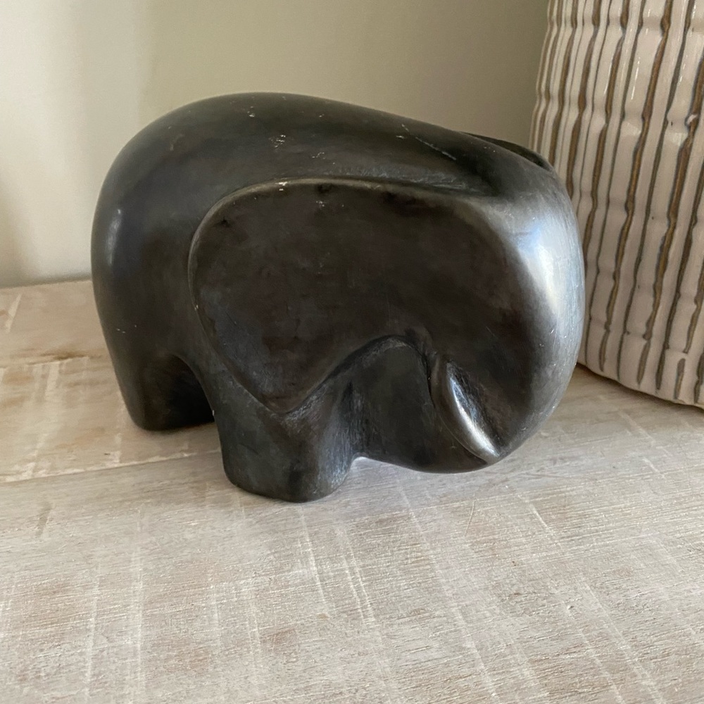 Natural Stone Carved “lucky” Elephant - Picture 3 of 4